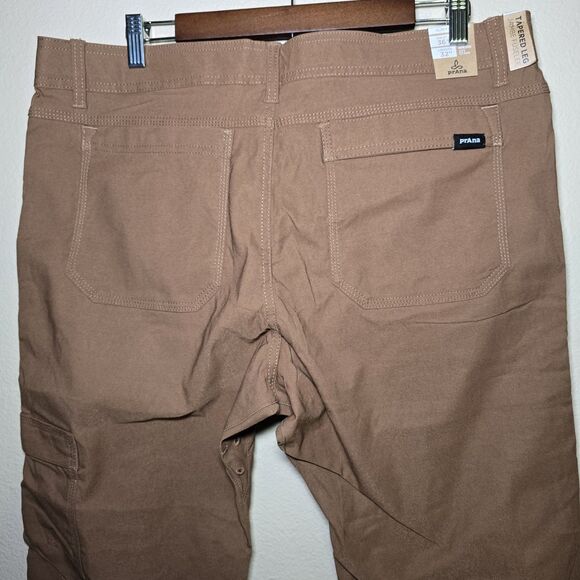 prAna Stretch Zion Slim Pant 2 Men’s 36x32 Sepia Water Repellent Hiking/ Roll Up - Picture 4 of 8